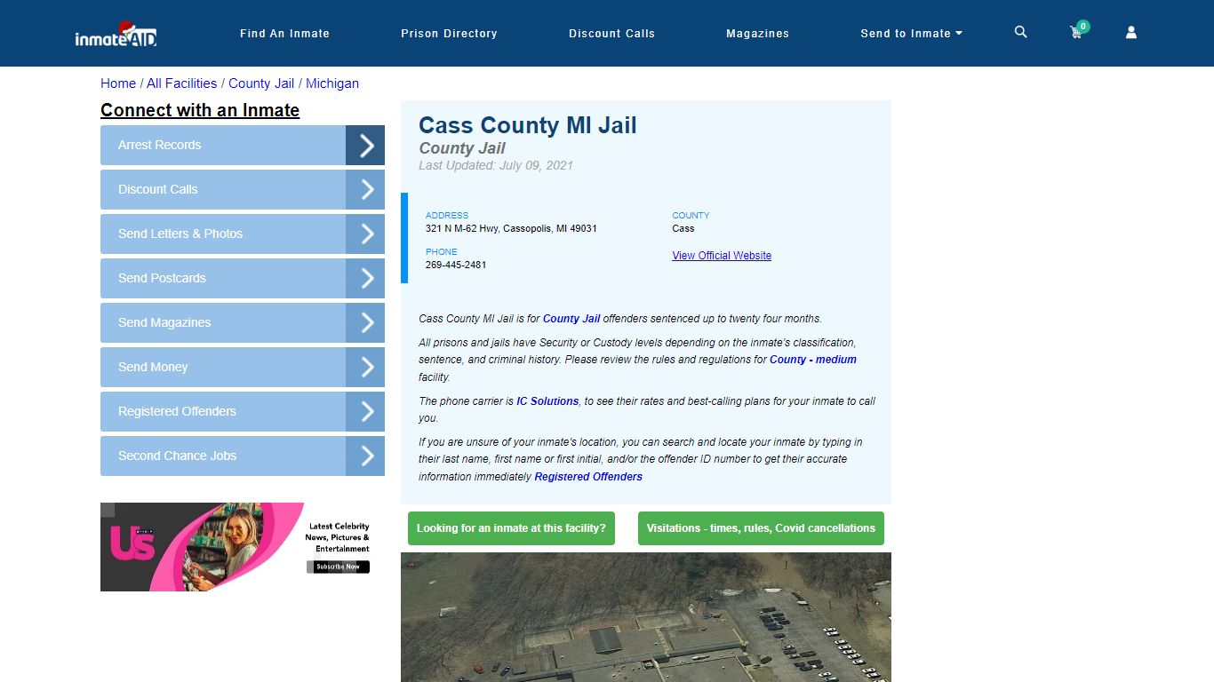 Cass County MI Jail - Inmate Locator - Cassopolis, MI